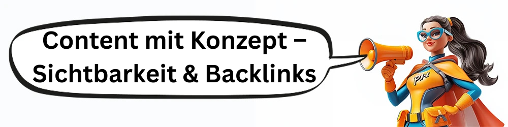 Sichtbarkeit und Backlinks mit Konzept