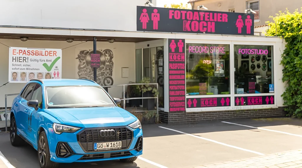 Parkplätze vor dem Willis Record Store in Göttingen im Kaakweg 17
